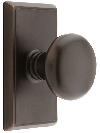 Providence Door Set With Round Brass Knobs in Oil Rubbed Bronze.